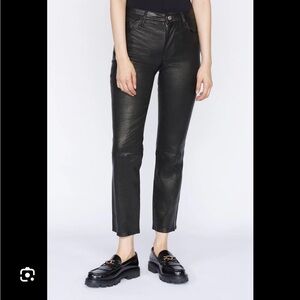 FRAME leather le high straight pant